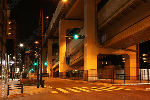 高速道路　夜景　池袋