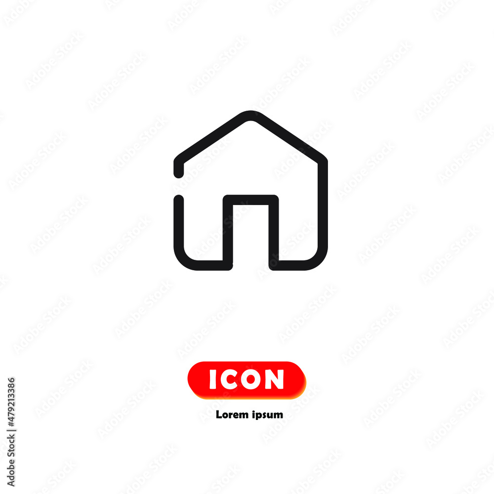House icon vector isolated on white background.
