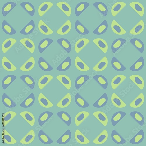 Rounded abstract seamless pattern - accent for any surfaces.
