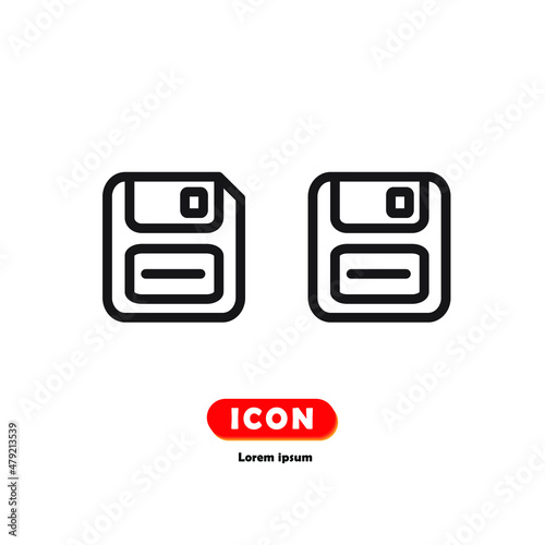 Floppy Disk icon vector isolated on white background. © kitti