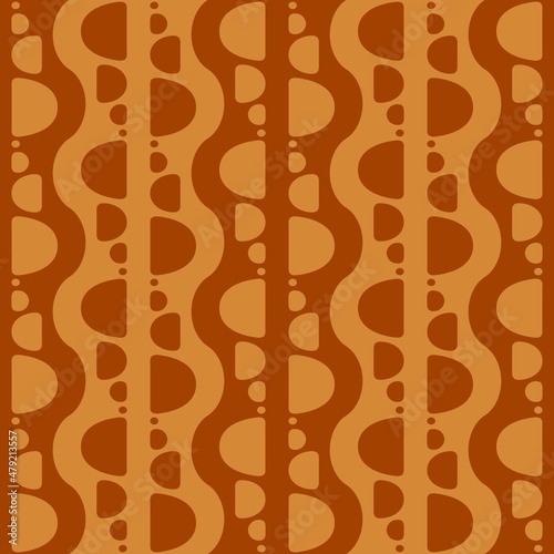 Rounded abstract seamless pattern - accent for any surfaces.