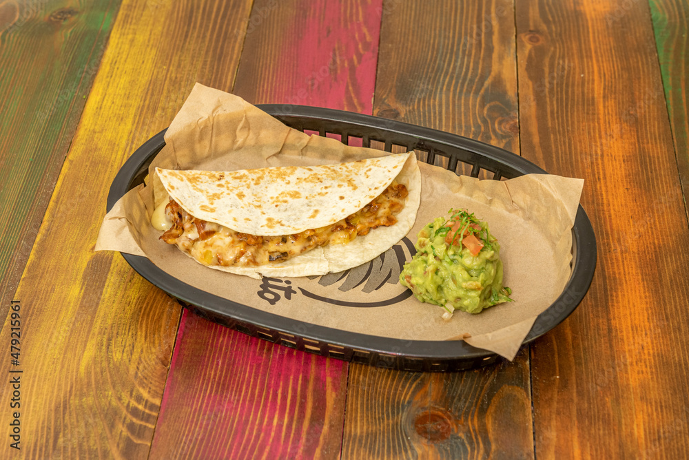 Gringas are a variety of tacos consisting of flour tortillas filled