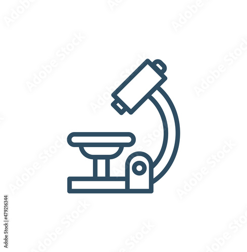 Lab microscope icon. Line version, Microscope outline and filled vector sign. Symbol, logo illustration. Different style icons set. Pixel perfect vector graphic