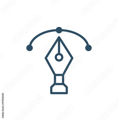 Fountain pen nib glyph icon