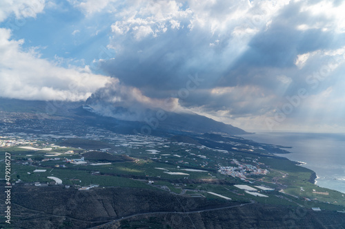 Area of El Paso in La Palma mostly affected by the volcano in December 2021 photo