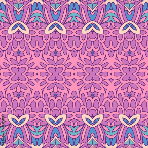 Abstract Tribal vintage ethnic seamless pattern ornamental. rare geomertric art background.
