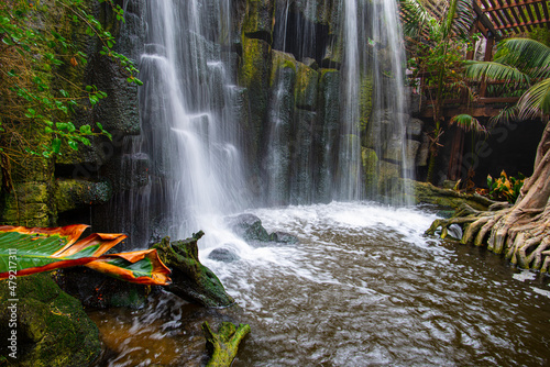 Wild wterfall in Mallorca Island, Spain photo