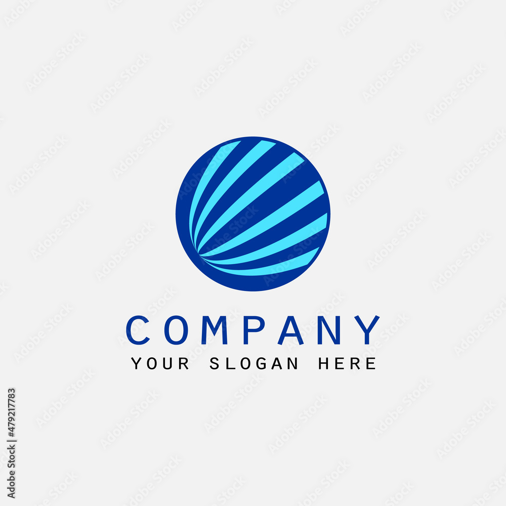 company logo with blue color illustration logo design