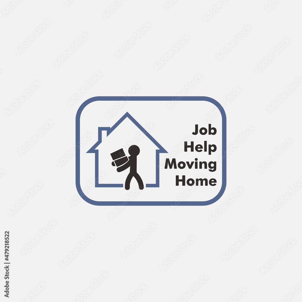 job help moving home illustration design job help moving home illustration design