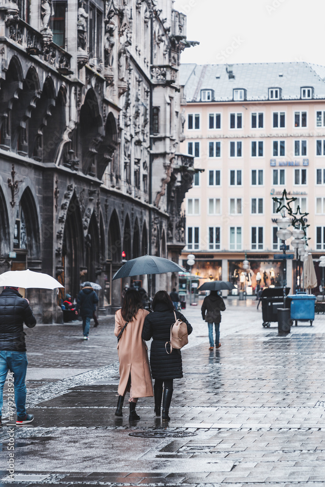 Marienplatz, one of the most vibrant squares in Munich, the capital of Bavaria, Germany Marienplatz, one of the most vibrant squares in Munich, the capital of Bavaria, Germany