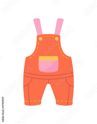 Red summer overalls