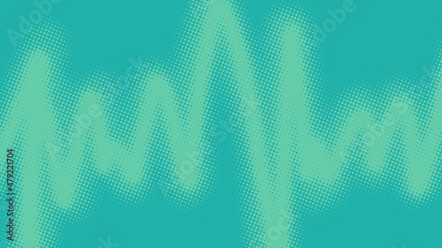 Turquoise pop art comics book background with dotted halftone design. Retro backdrop for superhero text, vector illustration eps10