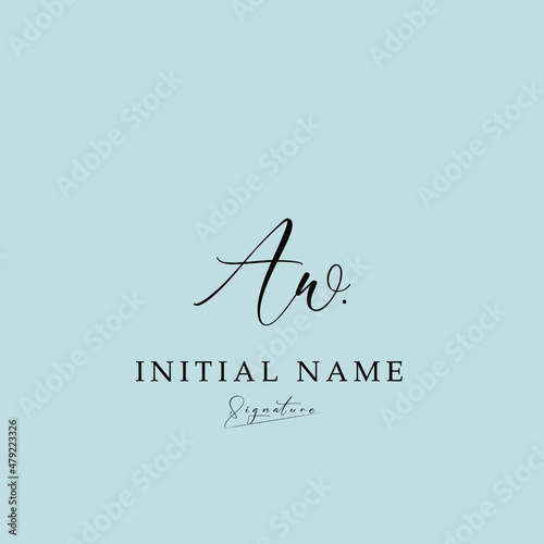AW logo icon  design for business. W A logo design.