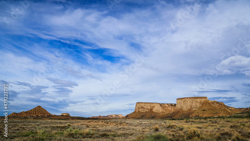 The Bardenas Reales is a semi-desert natural region, or badlands, of some 42,000 hectares in southeast Navarre.