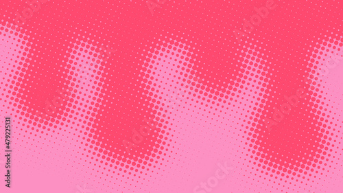 Pop art background in retro comics book style with halftone texture, bright pink color. Cartoon funny backdrop mockup vector illustration eps10