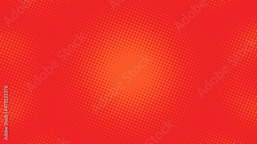 Bright red pop art background in retro comics book style. Cartoon superhero background for your message, vector illustration eps10 photo
