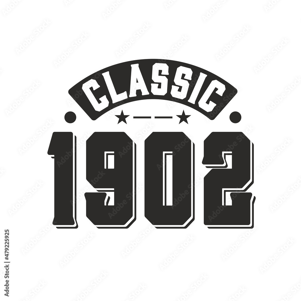 Obraz premium Born in 1902 Vintage Retro Birthday, Classic 1902