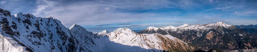 Winterpanorama Lechtaler und Ammergauer Berge 