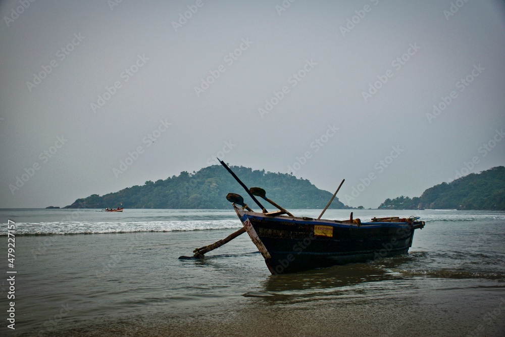 Fishing boat in the water in Goa