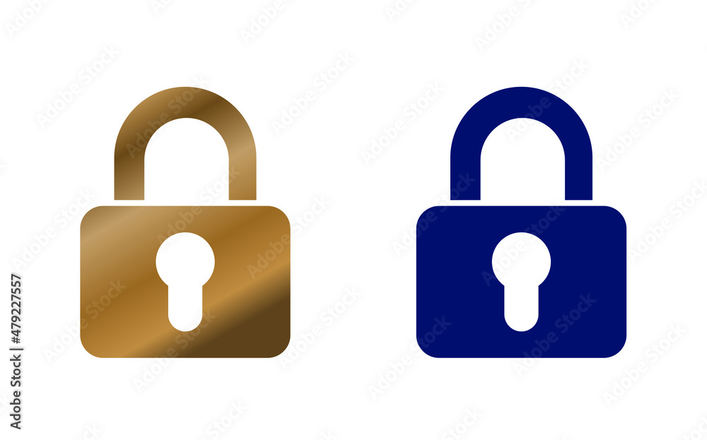 Security and secure pay padlock symbol golden coin 3d illustration