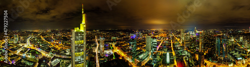 Frankfurt am Main bei Nacht - 330 Grad Panorama