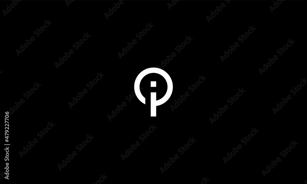 PI IP abstract vector logo monogram template PI IP abstract vector logo monogram template