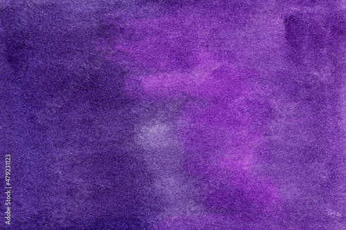 Purple watercolor background with spots, dots, blurred circles. Hand-drawn illustration