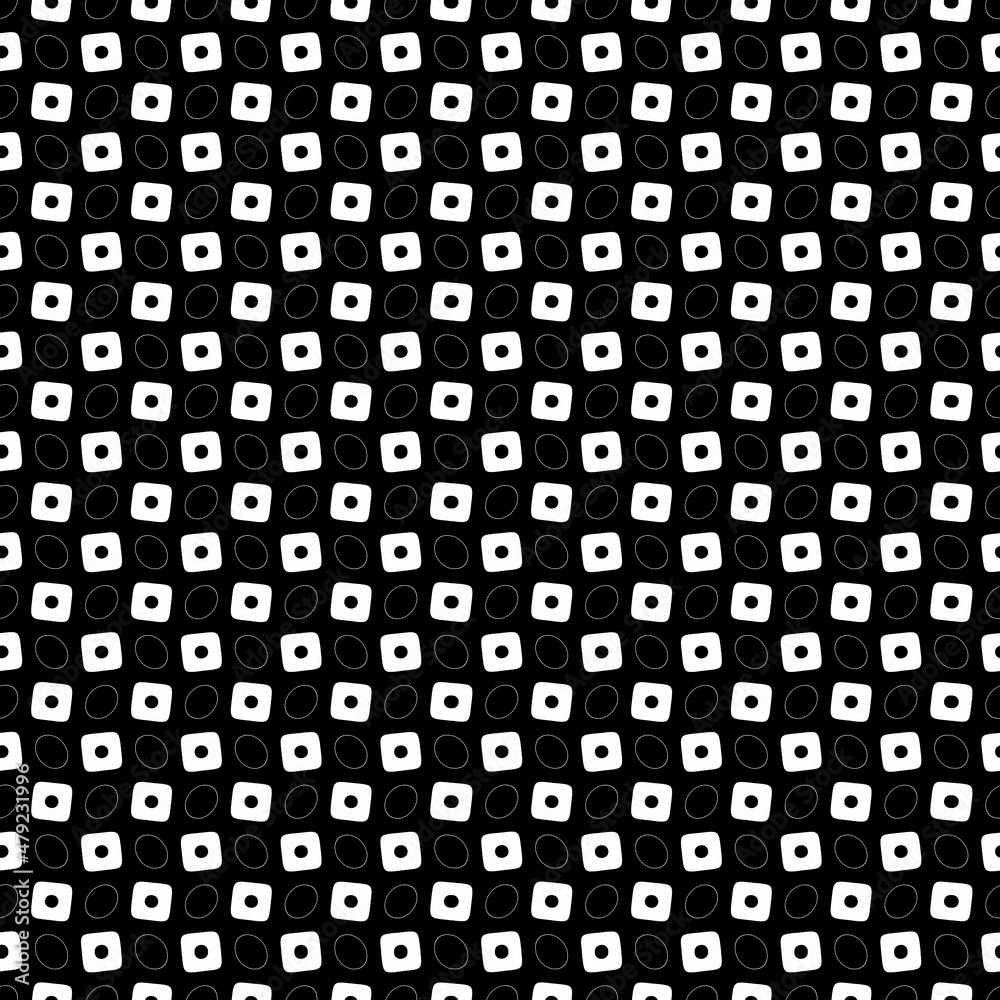 Black and white checkered pattern seamless background