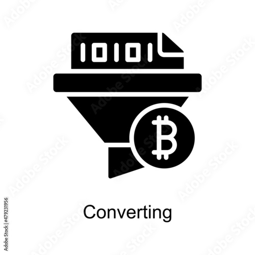 Converting vector Solid icon for web isolated on white background EPS 10 file