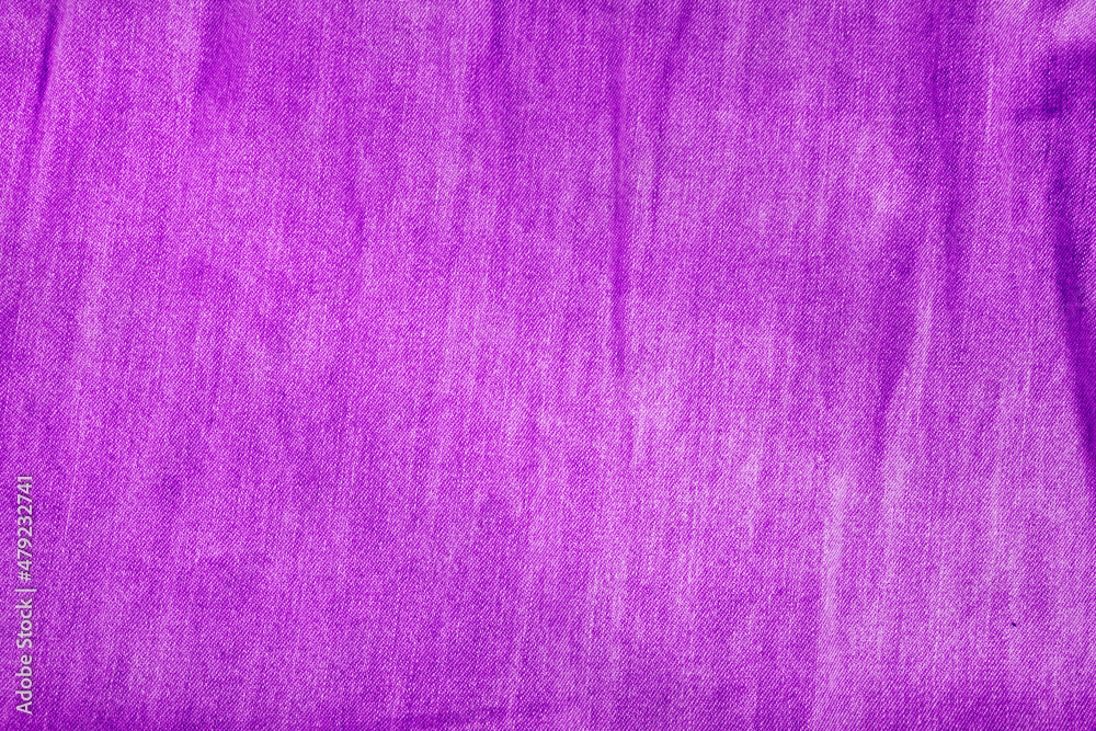 Fototapeta premium Clothing purple fabric texture background, top view, textile surface
