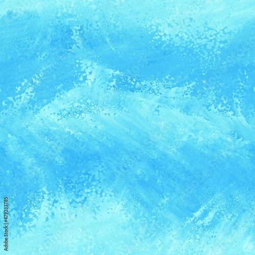 Blue splashing water seamless background