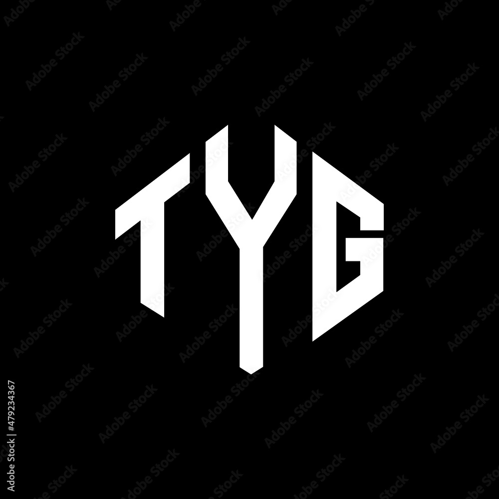 TYG letter logo design with polygon shape. TYG polygon and cube shape ...