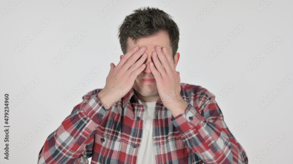Portrait of Disappointed Young Man Reacting Loss Portrait of Disappointed Young Man Reacting Loss