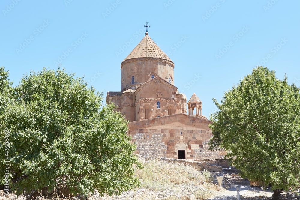 A View of the Cathedral of the Holy Cross on Akdamar Island, Lake Van, Turkey