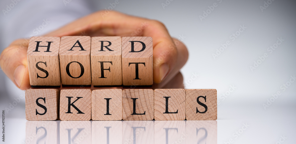 Soft Hard Skill Business Choice Concept - obrazy, fototapety, plakaty 