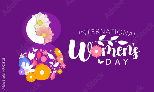 International Women's Day is celebrated on March 8th annually around the world. It is a focal point in the movement for women's rights. Vector illustration design.