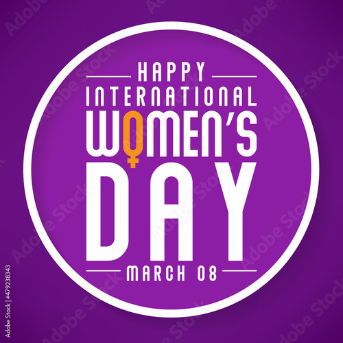 International Women's Day is celebrated on March 8th annually around the world. It is a focal point in the movement for women's rights. Vector illustration design.