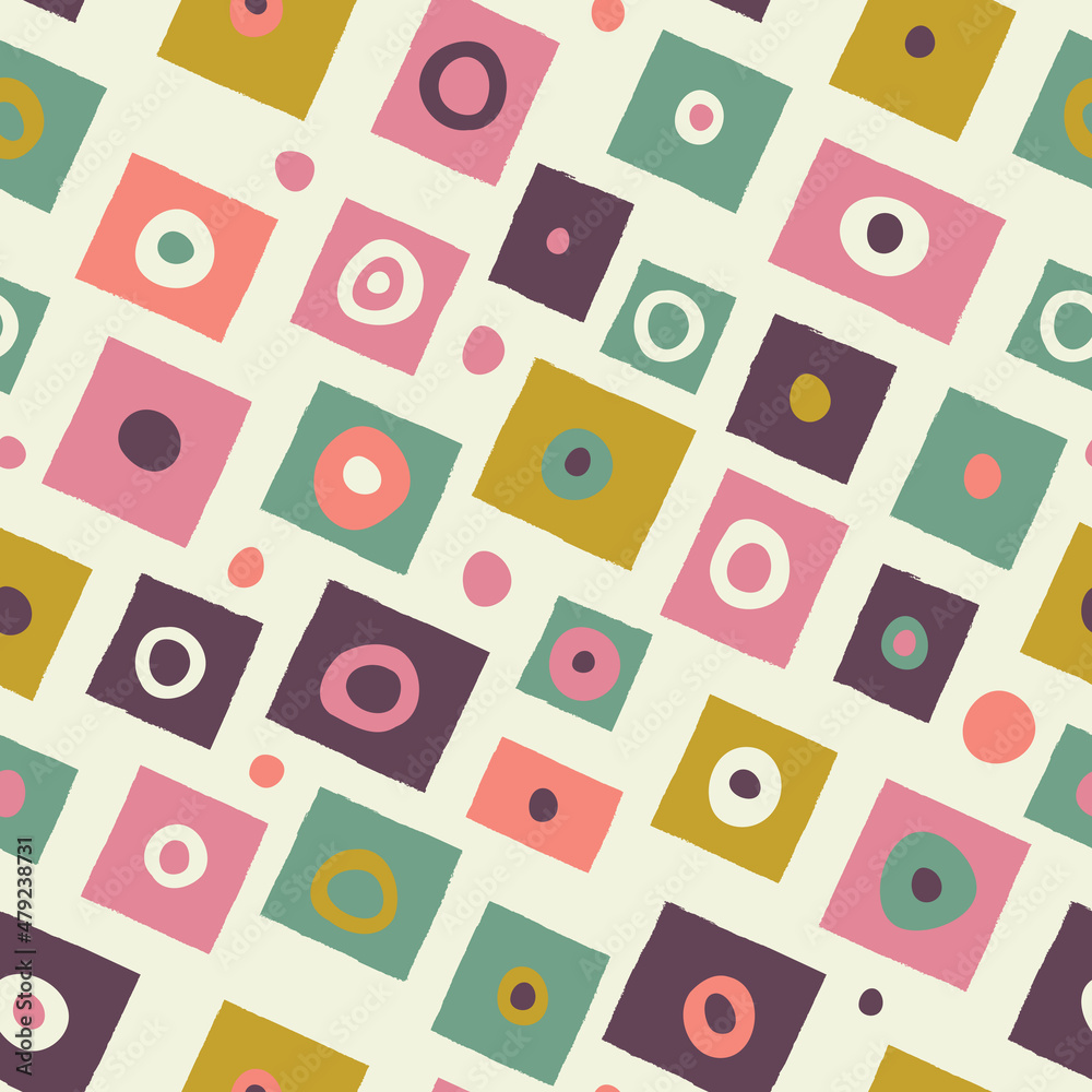 Simple seamless pattern with squares Simple seamless pattern with squares