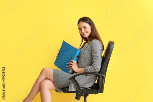 Beautiful young woman with ...