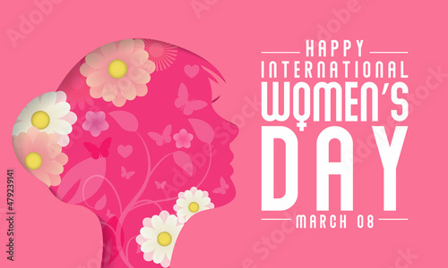 International Women's Day is celebrated on March 8th annually around the world. It is a focal point in the movement for women's rights. Vector illustration design.