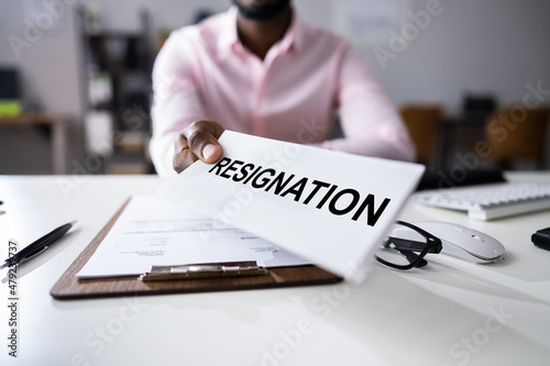 Tableau sur toile Employment Quit Message And Job Change