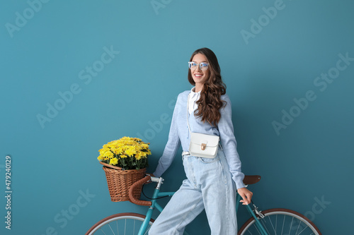 Young fashionable woman and...