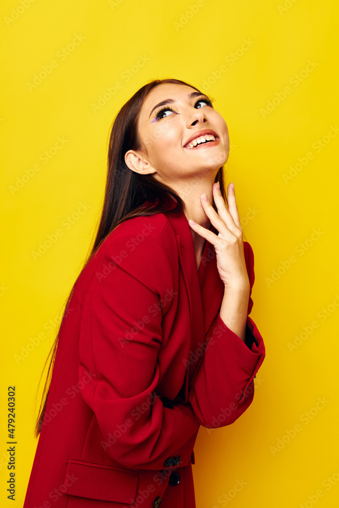 portrait pretty woman posing smile fashion isolated background unaltered portrait pretty woman posing smile fashion isolated background unaltered