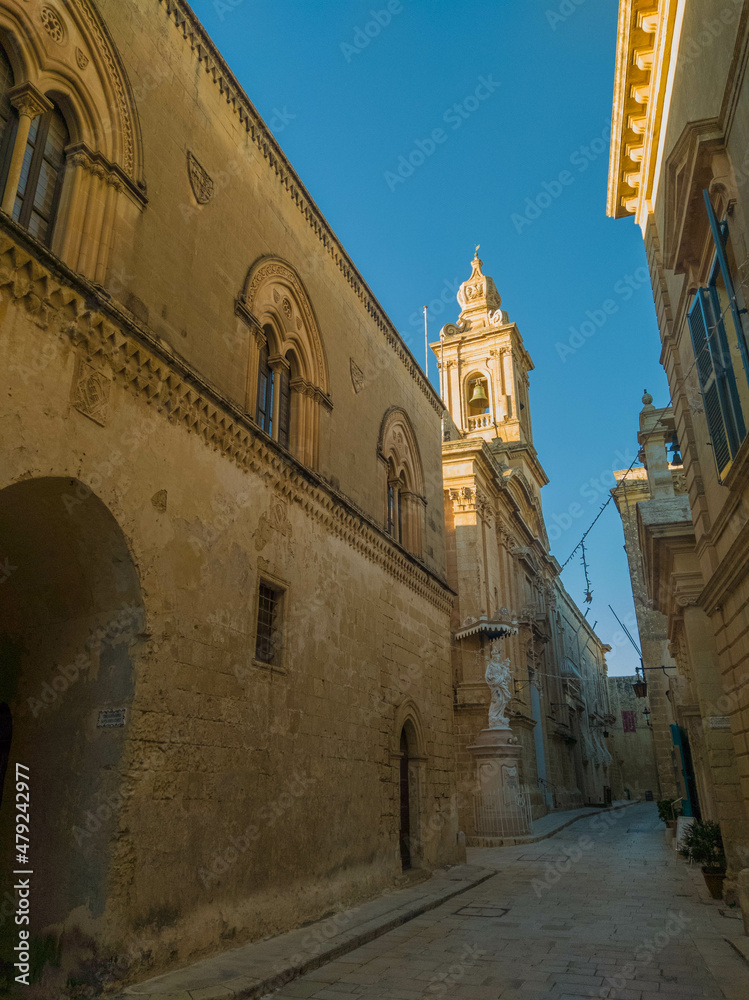 Ancient streets of Mdina on Malta, also known as Silent city