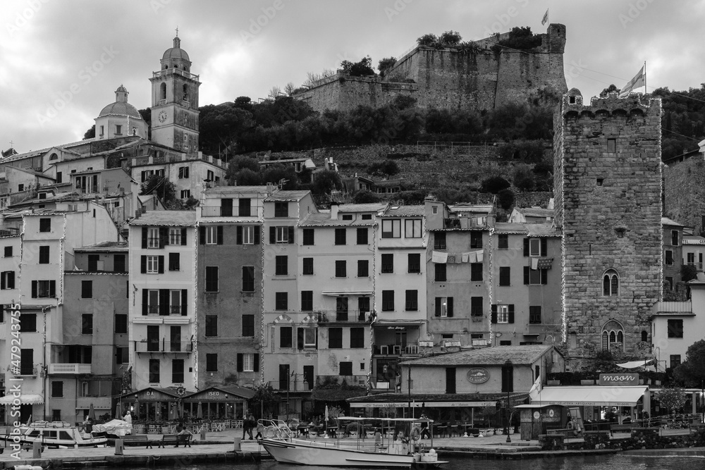 View of Porto Venere from the Port, Liguria, Italy