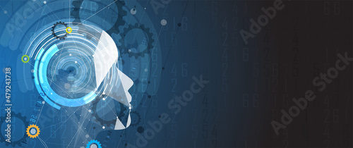 Conceptual technology illustration of artificial intelligence