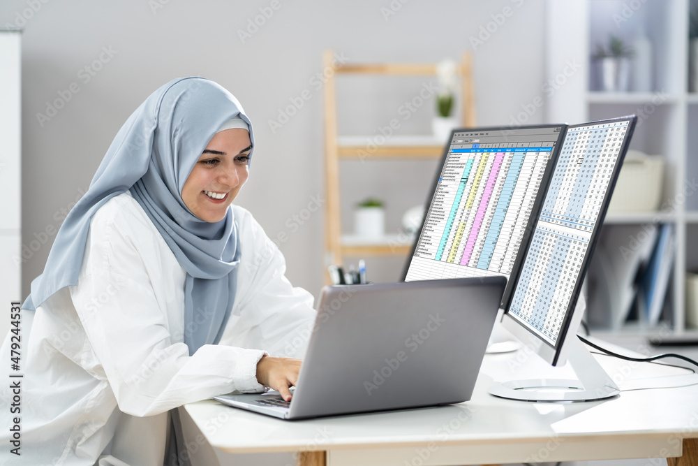Analyst Working With Spreadsheet Business Data Analyst Working With Spreadsheet Business Data