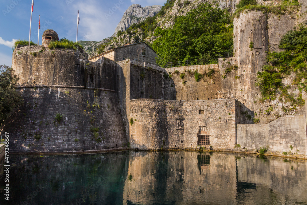 Fortification walls of Kotor, Montenegro.