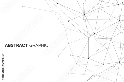 Web design element background with plexus line. Global network pattern for bysiness. Modern science tech effect ai.