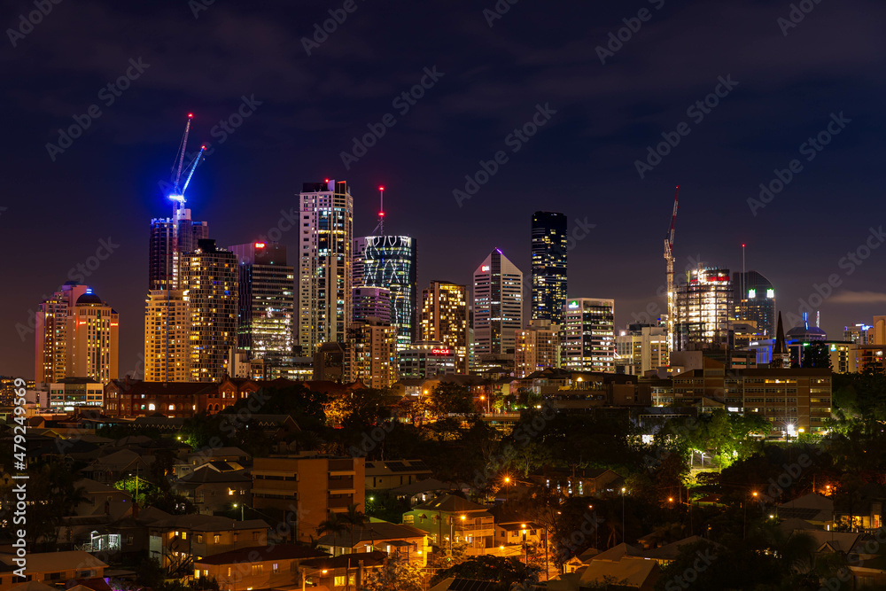 Brisbane City by night, Queensland, Australia Brisbane City by night, Queensland, Australia